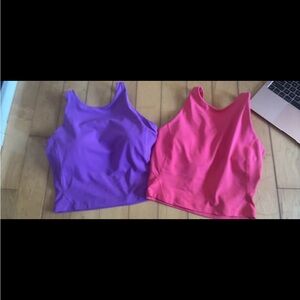2 lululemon athletica Align high neck Purple and pink. Size 4.